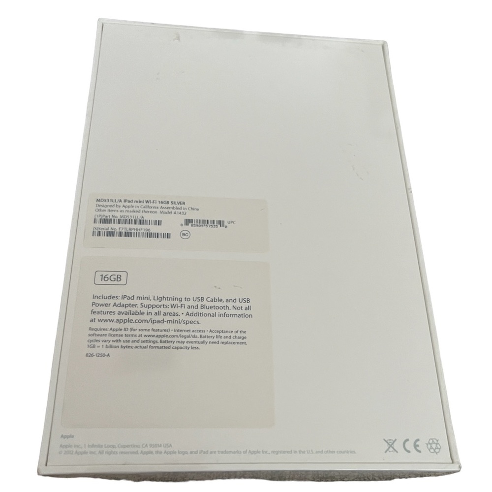 Apple iPad Mini 1st Generation A1432 Wi-Fi 16GB 7.9”  MD531LL/A White & Silver - Picture 10 of 15